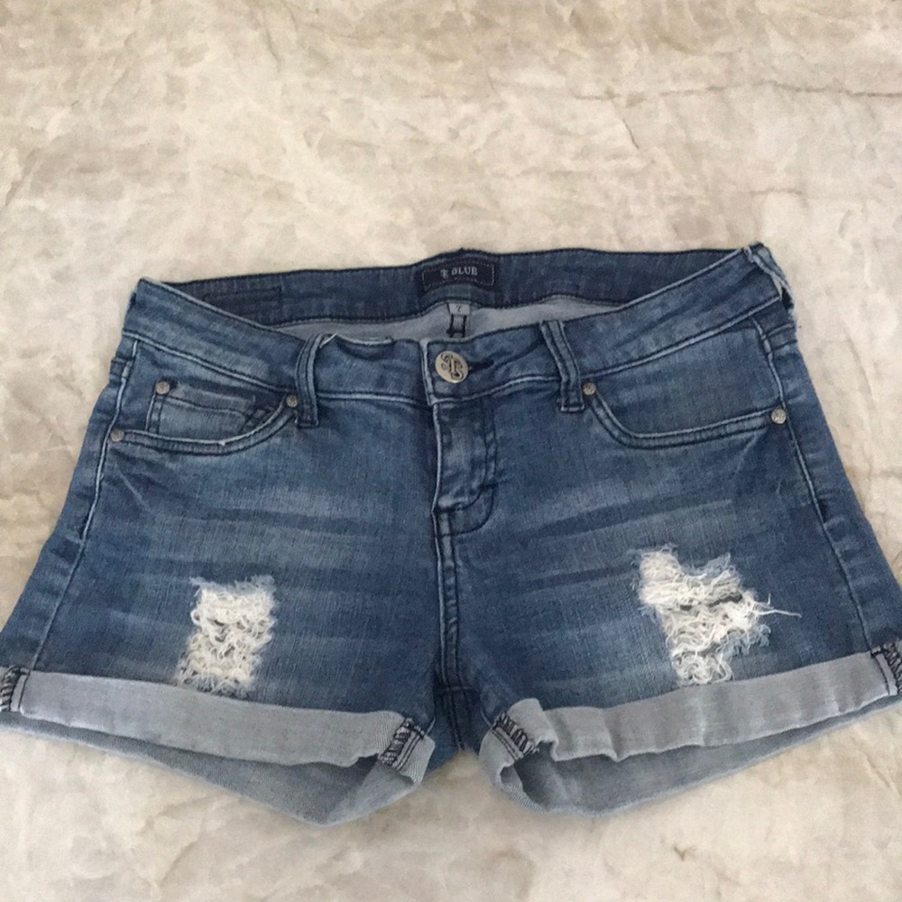 STS Blue Short Shorts Size 7